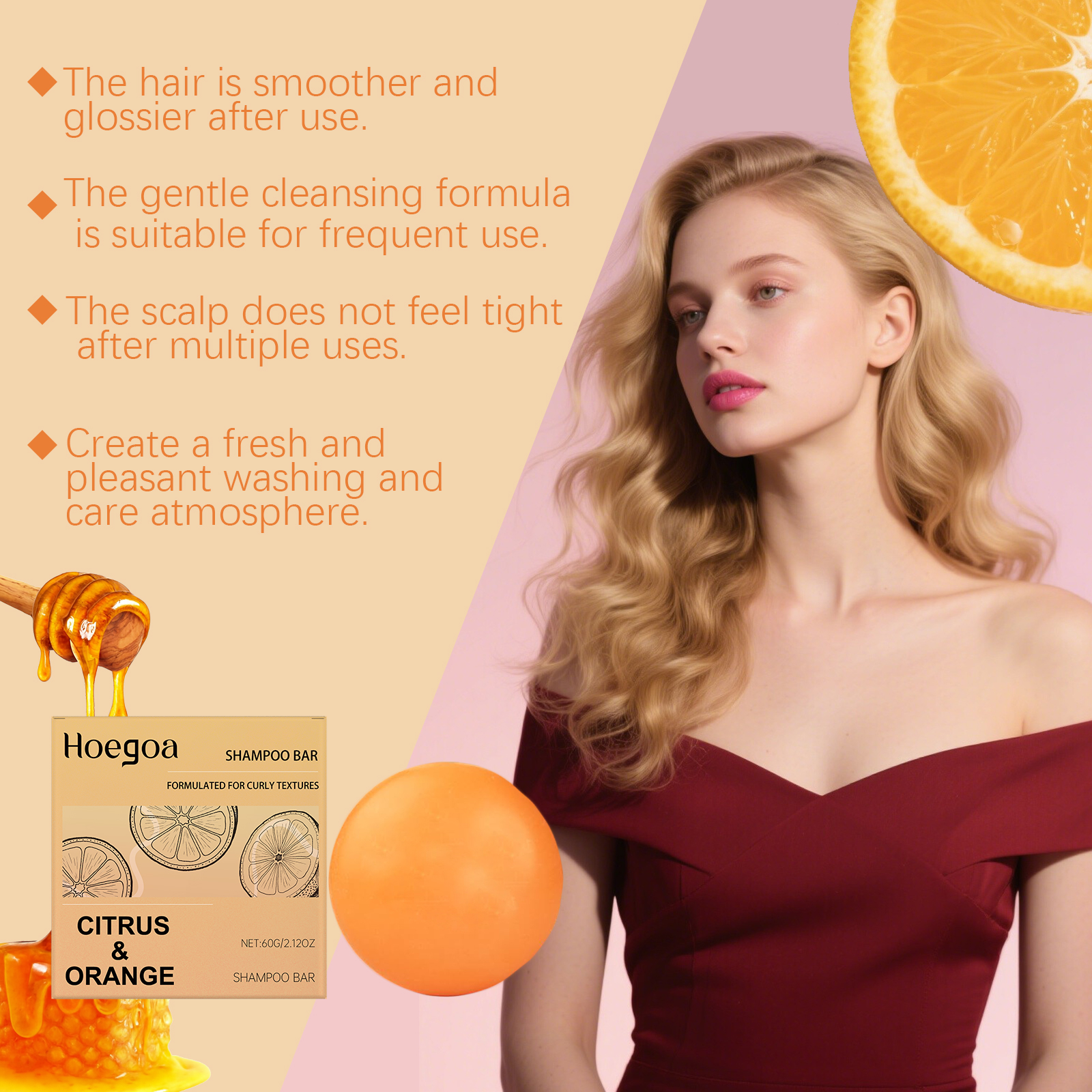 Citrus Orange Hair Shampoo Bar – Hair Care Orange Bewertung und Preis