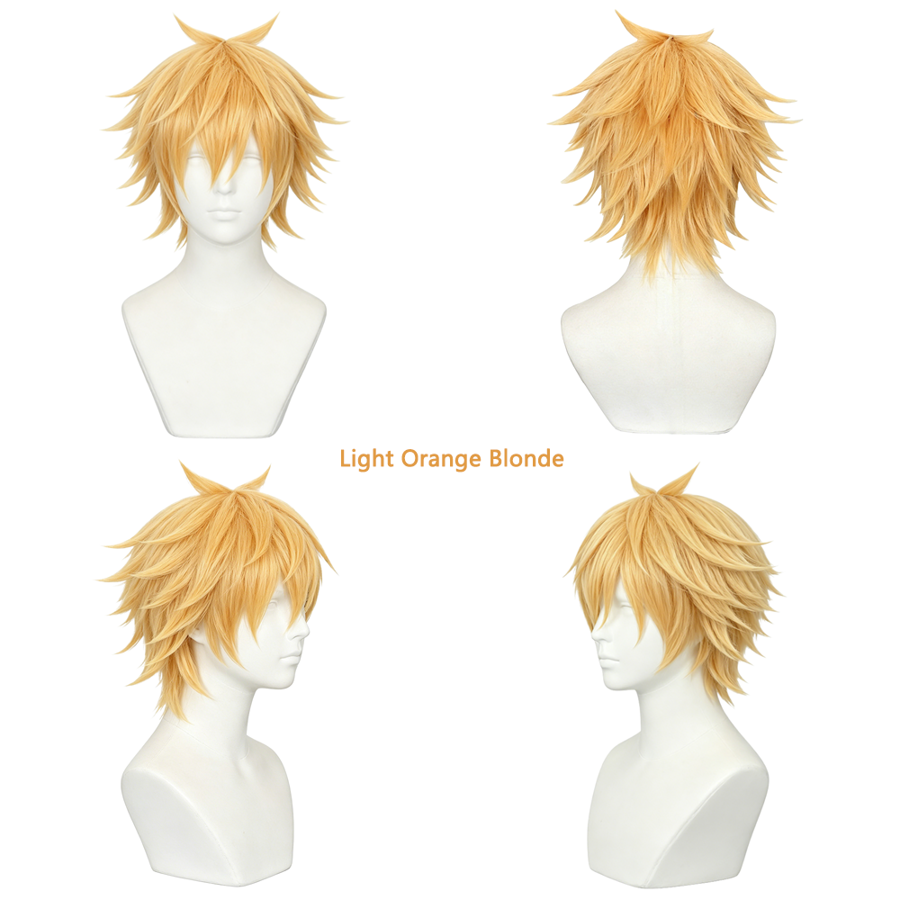 Men's Short Spiky Hair Light O – Hair Care Orange Bewertung und Preis
