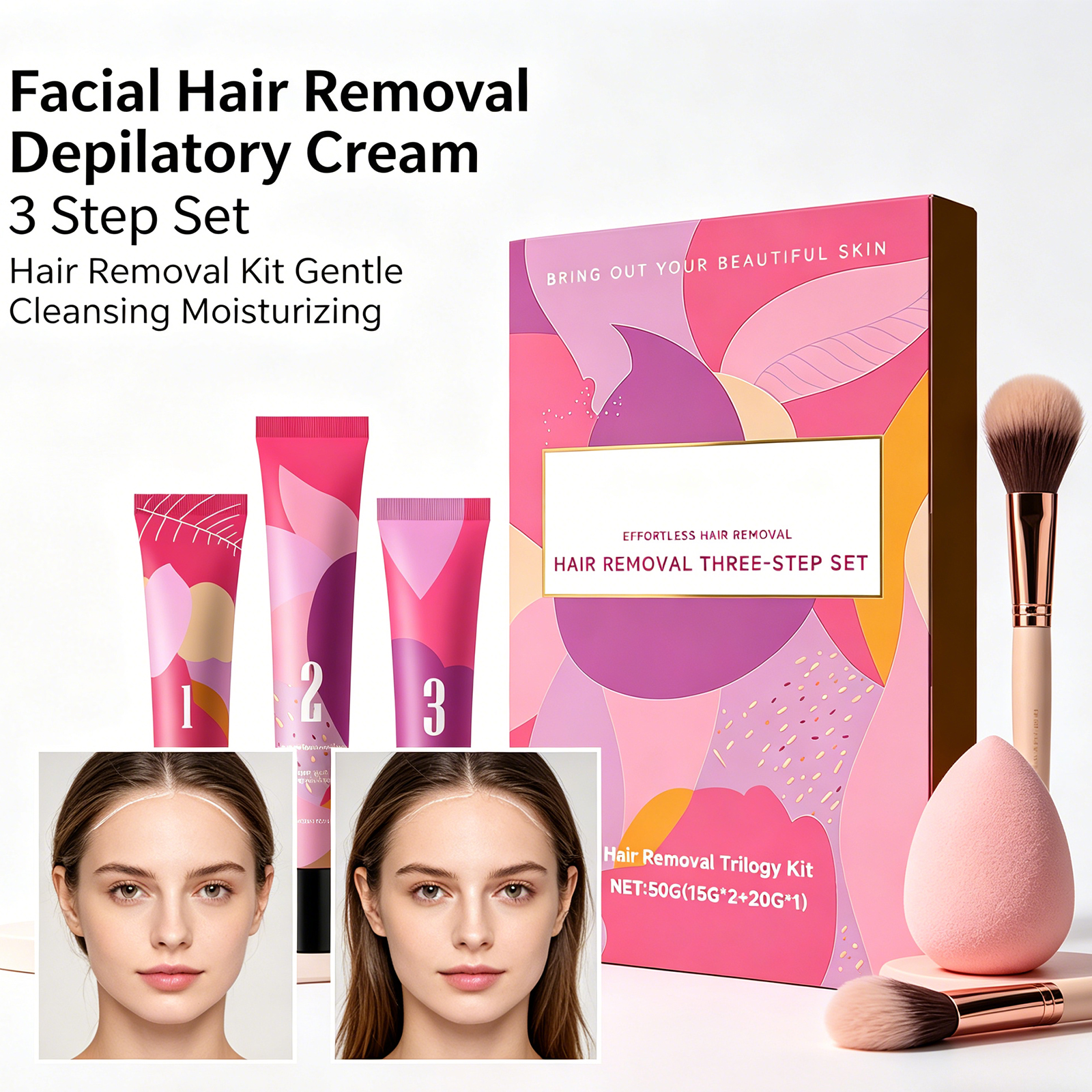 Facial Hair Removal 3-Step Kit – Hair Care Steps Bewertung und Preis