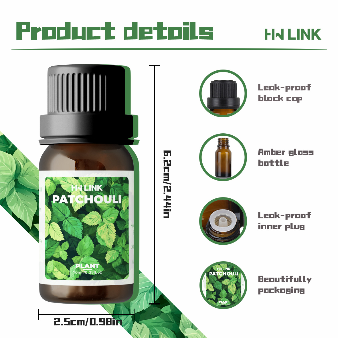 10ml Patchouli Essential Oils  – Hair Care Nature Bewertung und Preis