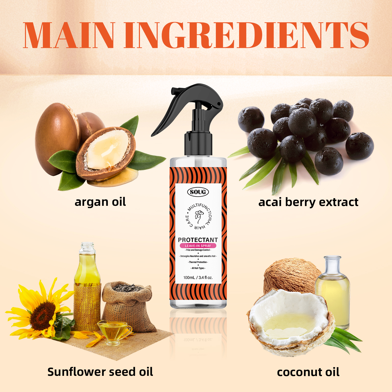 100ml Argan Oil Hair Leave-In  – Hair Care Heat Protectant Bewertung und Preis