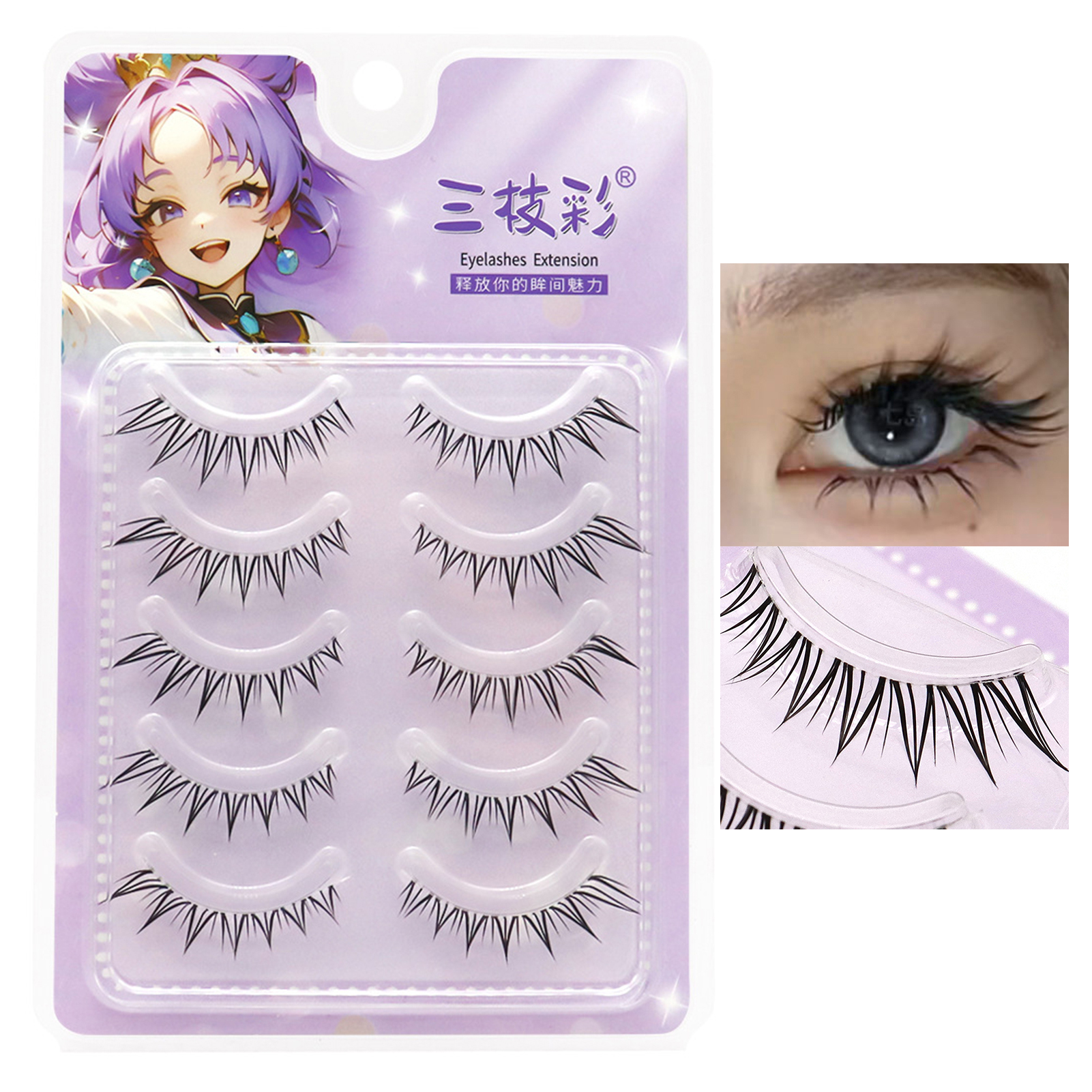 5pair Foxes False Eyelashes Fu – Hair Care Korean Products Bewertung und Preis