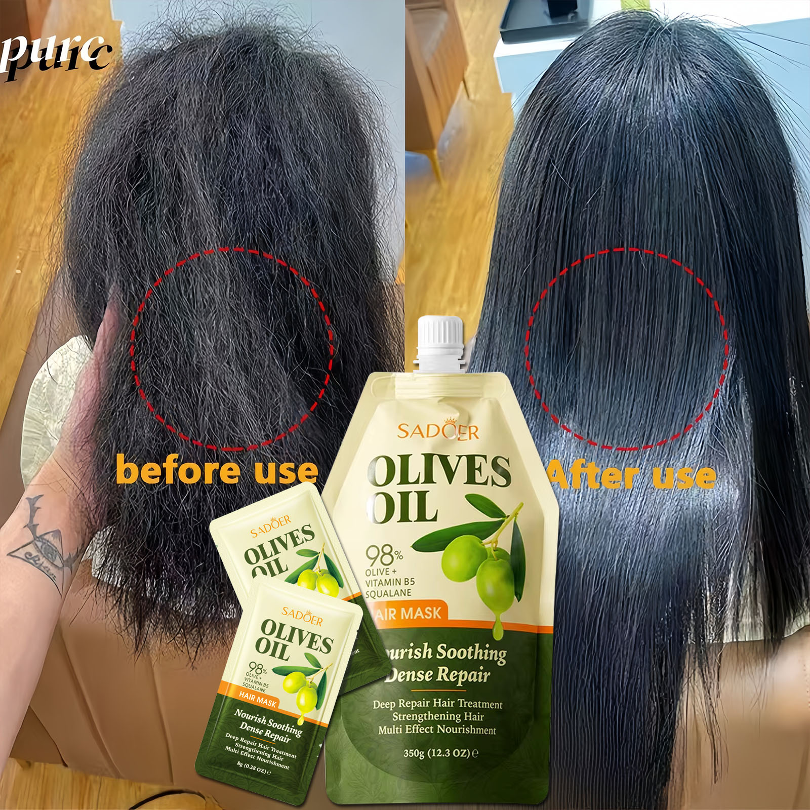 1/2Bags Olive Oil Hair Mask Co – Deep Conditioner Mask Bewertung und Preis