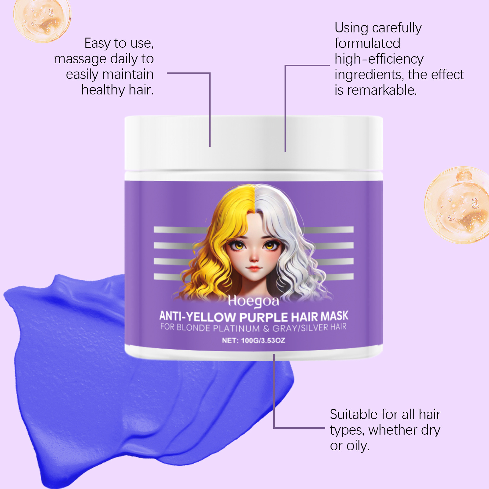 Purple Hair Mask Cover Gray Ha – Deep Conditioner Mask Bewertung und Preis
