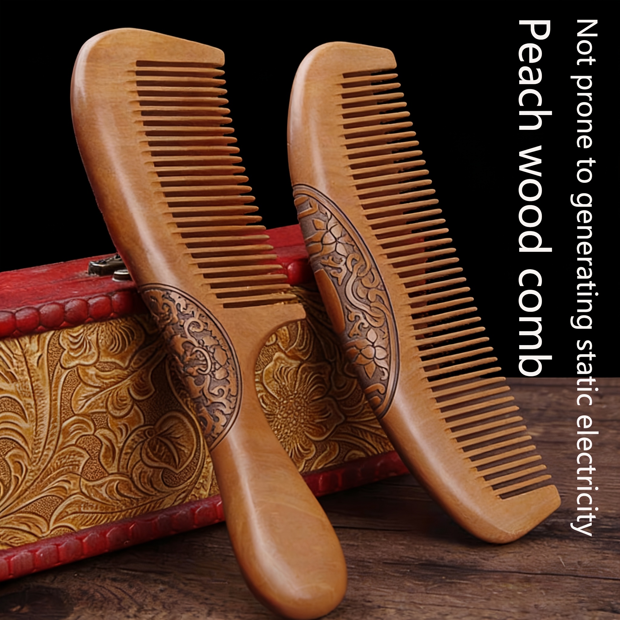 4Pcs set of walnut handle wood – Hair Care Normal Bewertung und Preis