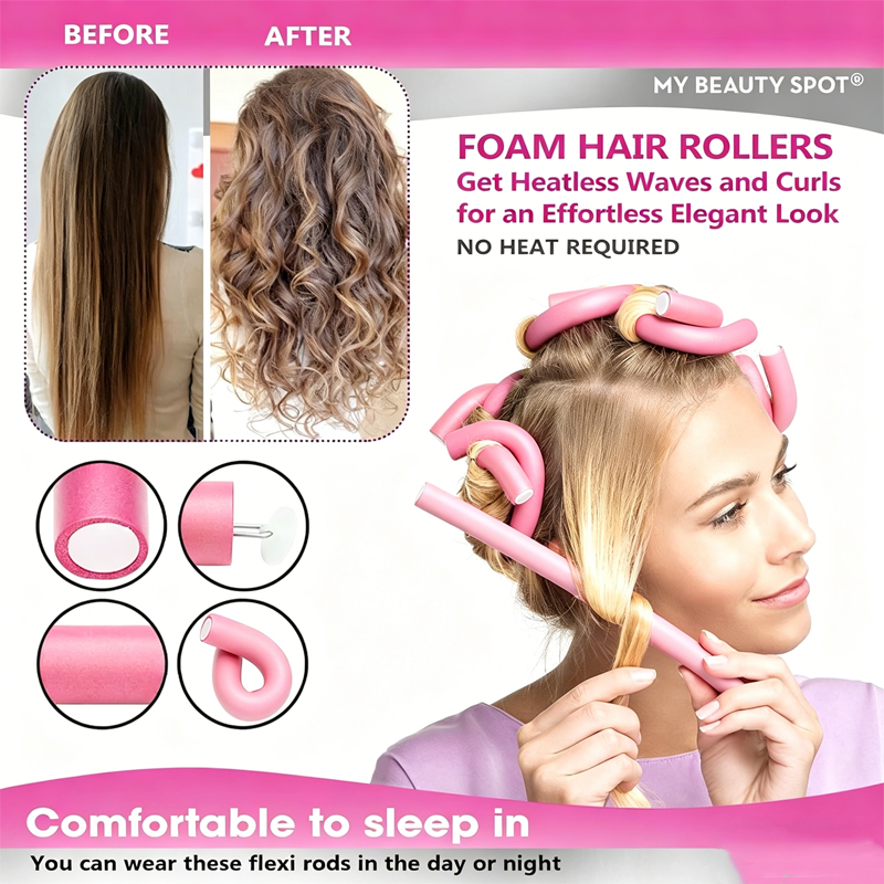6pcs/pack New Oversize Flexibl – Hair Roller Set Flexi Bewertung und Preis